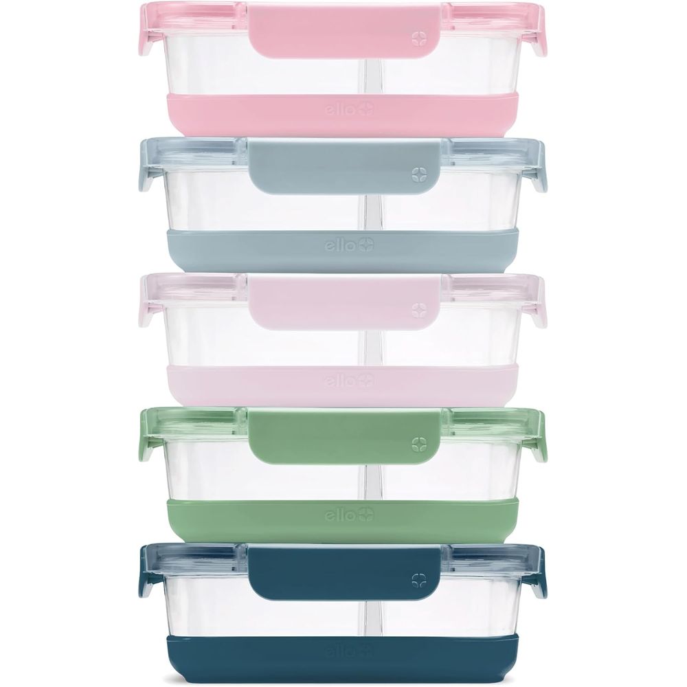Glass Container Set - Refresh 3.4 Cup Divided Meal Prep