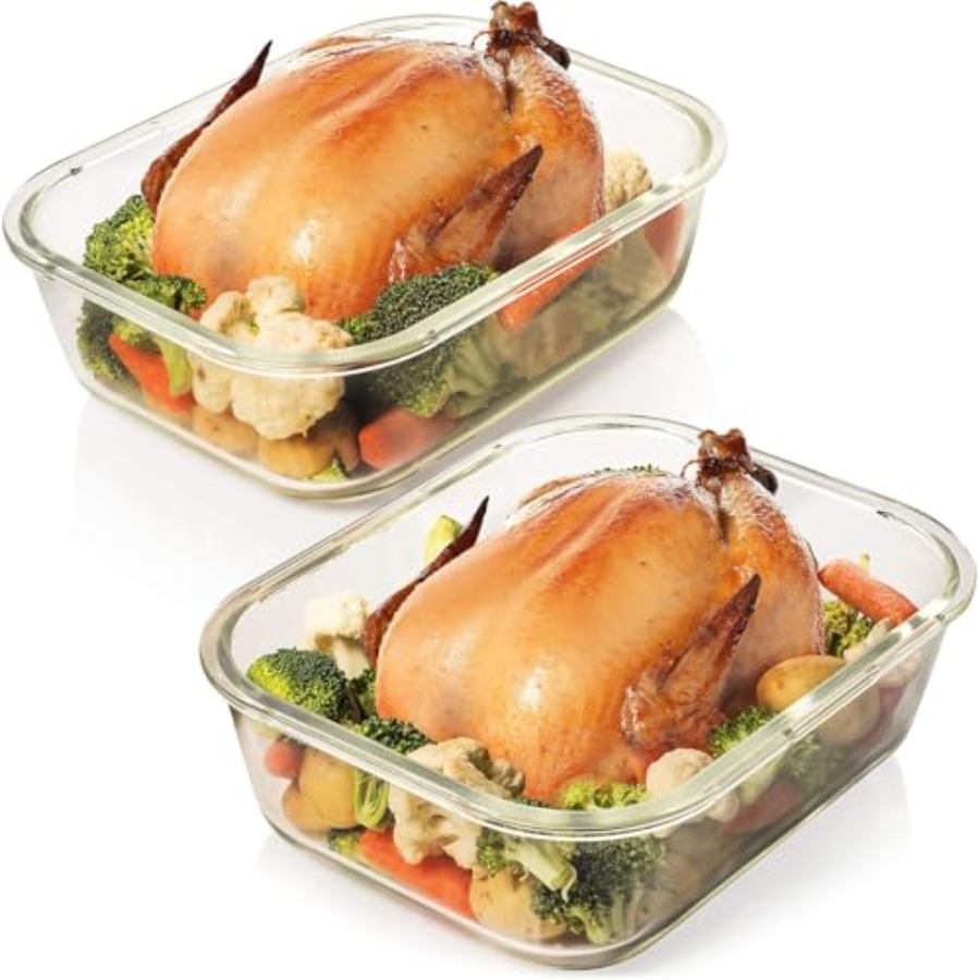 Glass Container Set - 10 Cups/ 80 Oz 4 Pc