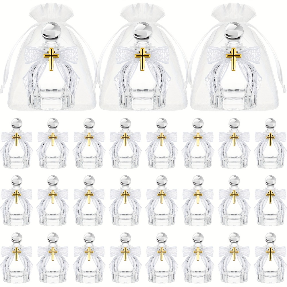 Glass Container Set - Holy Water Bottles Catholic Bulk Glass