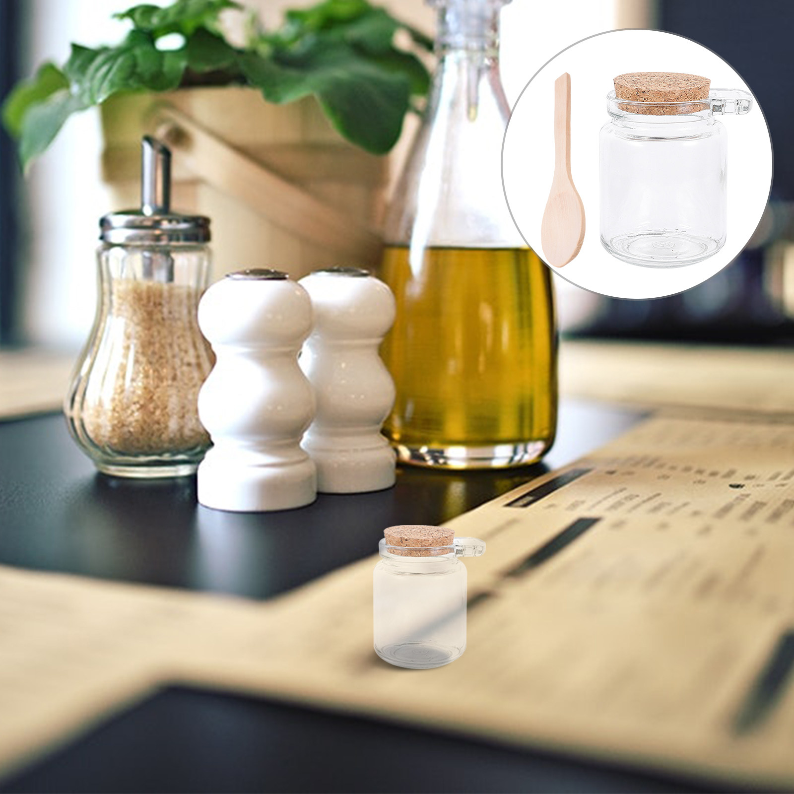 Glass Container Set - 3Sets Seasoning Jar Set Thickened Kitchen