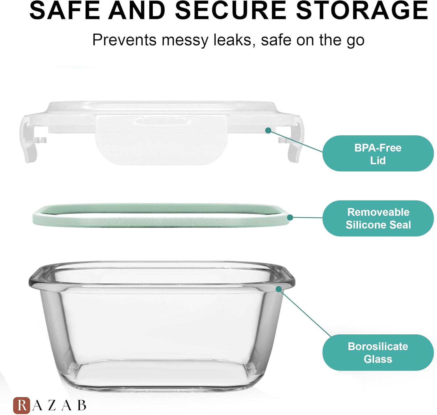 6 PC Square Glass Food Storage - Glass Container Set 评论和价格
