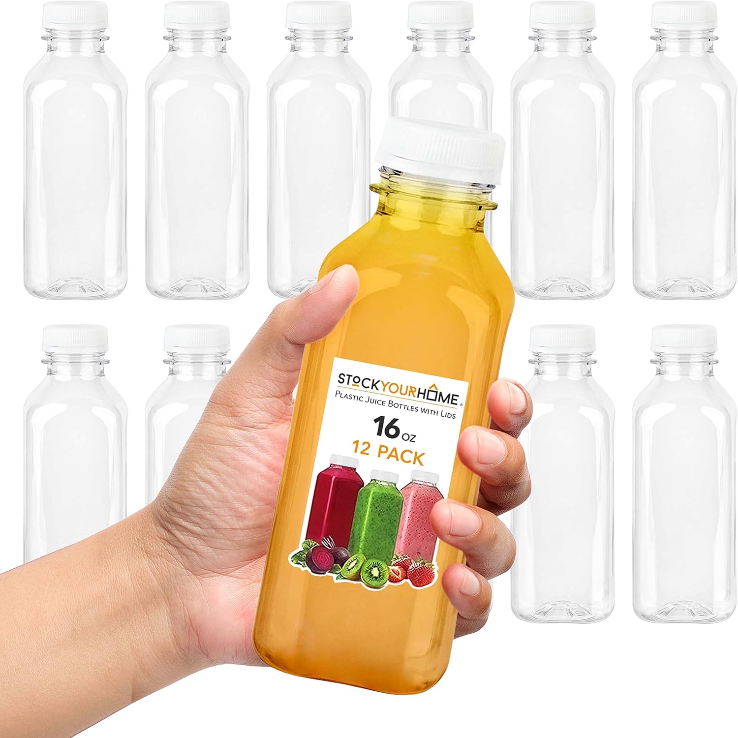 16 oz Clear Plastic Juice Bott - Meal Prep Juice 评论和价格