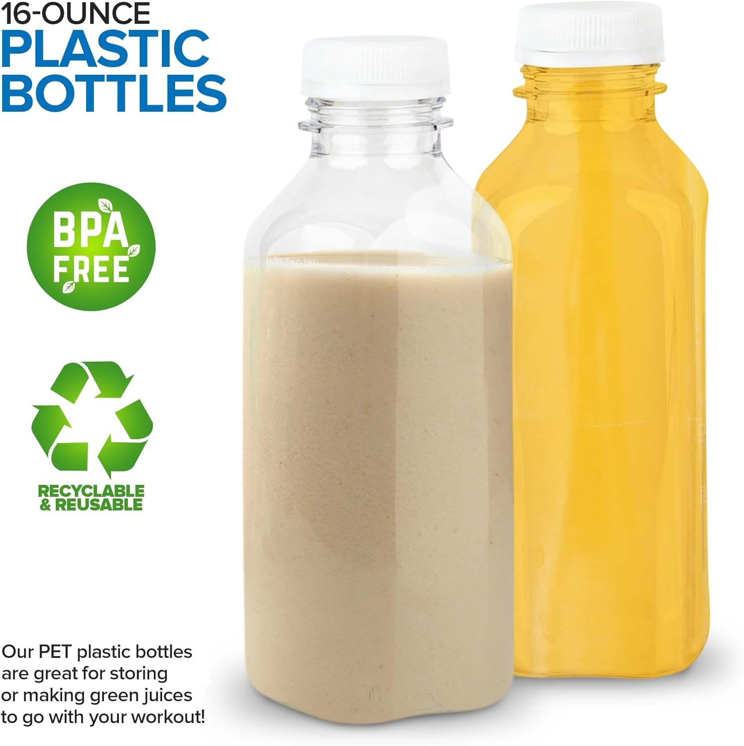 16 oz Clear Plastic Juice Bott - Meal Prep Juice 评论和价格