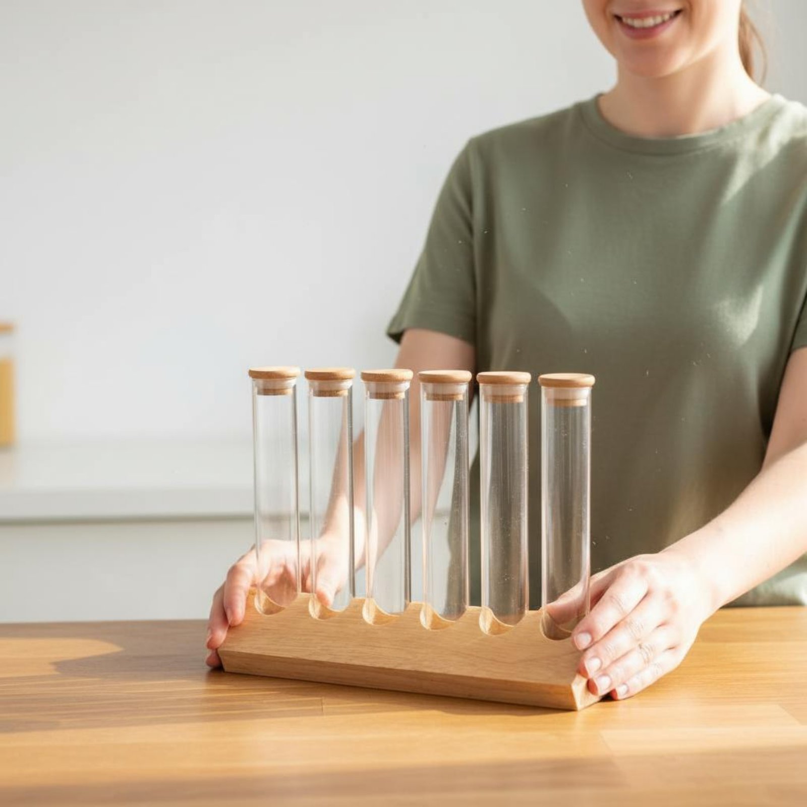 Glass Tube Container Set with  - Glass Container Set 评论和价格