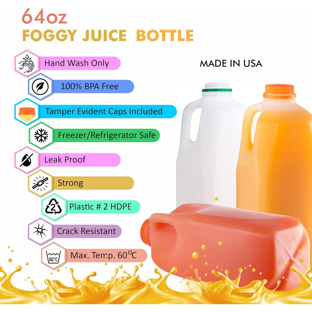 64 oz Tamper-Evident Plastic J - Meal Prep Juice 评论和价格