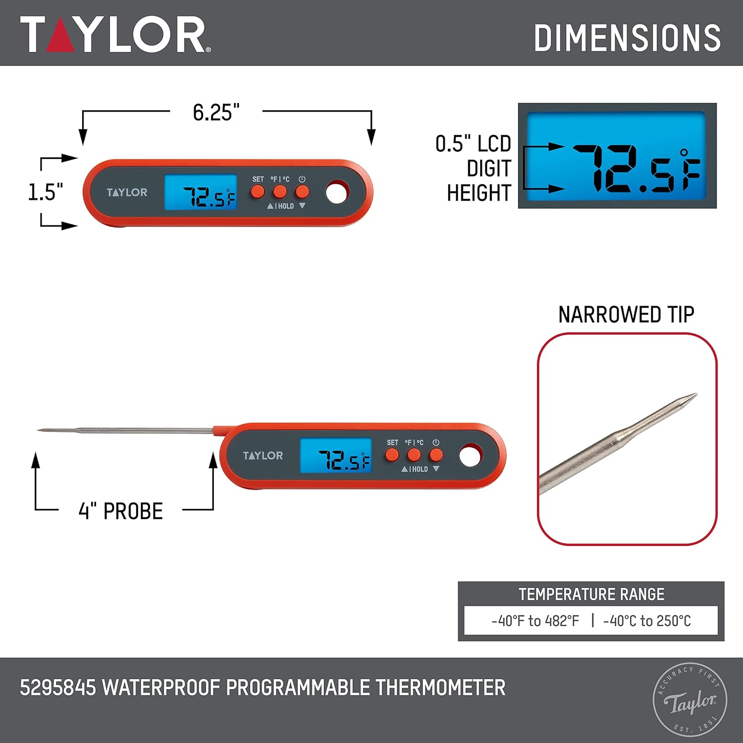 Digital Waterproof Meat Thermo - Meal Prep Chicken 评论和价格