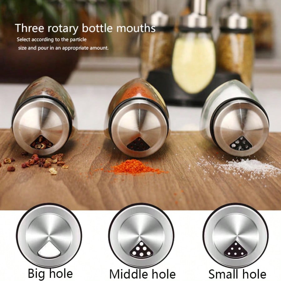 360° Rotating Spice Rack Tower - Glass Container Set 评论和价格