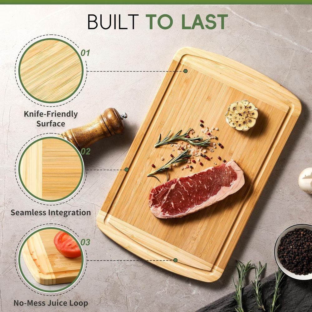 Organic Bamboo Cutting Board S - Meal Prep Juice 评论和价格
