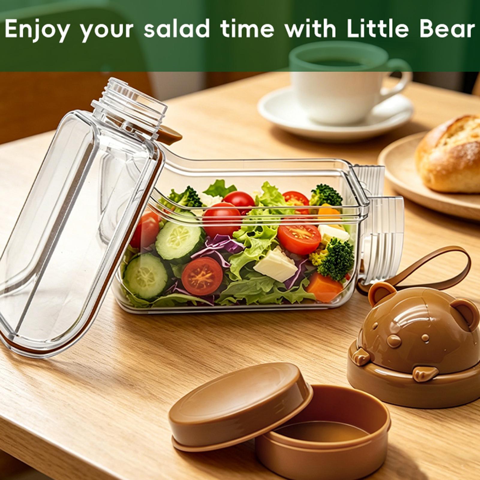 Salad Jar Clear Food Canisters - Meal Prep Restaurant 评论和价格