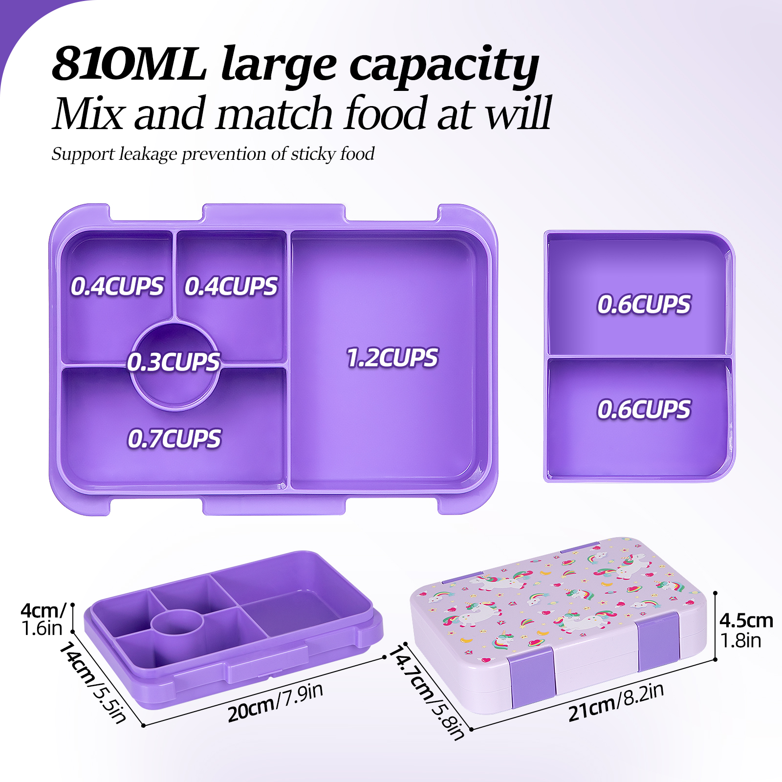 37oz Adorable Cartoon Printed  - Meal Prep Tupperware 评论和价格