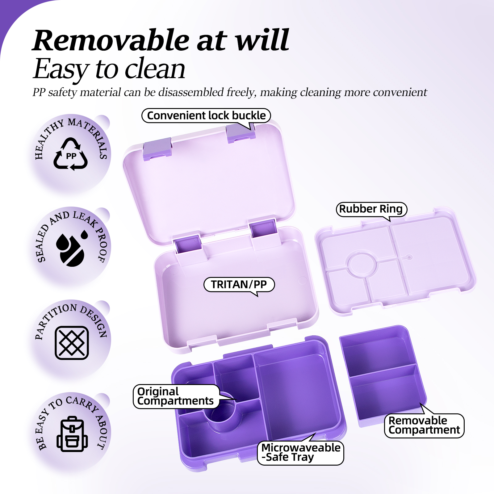 37oz Adorable Cartoon Printed  - Meal Prep Tupperware 评论和价格