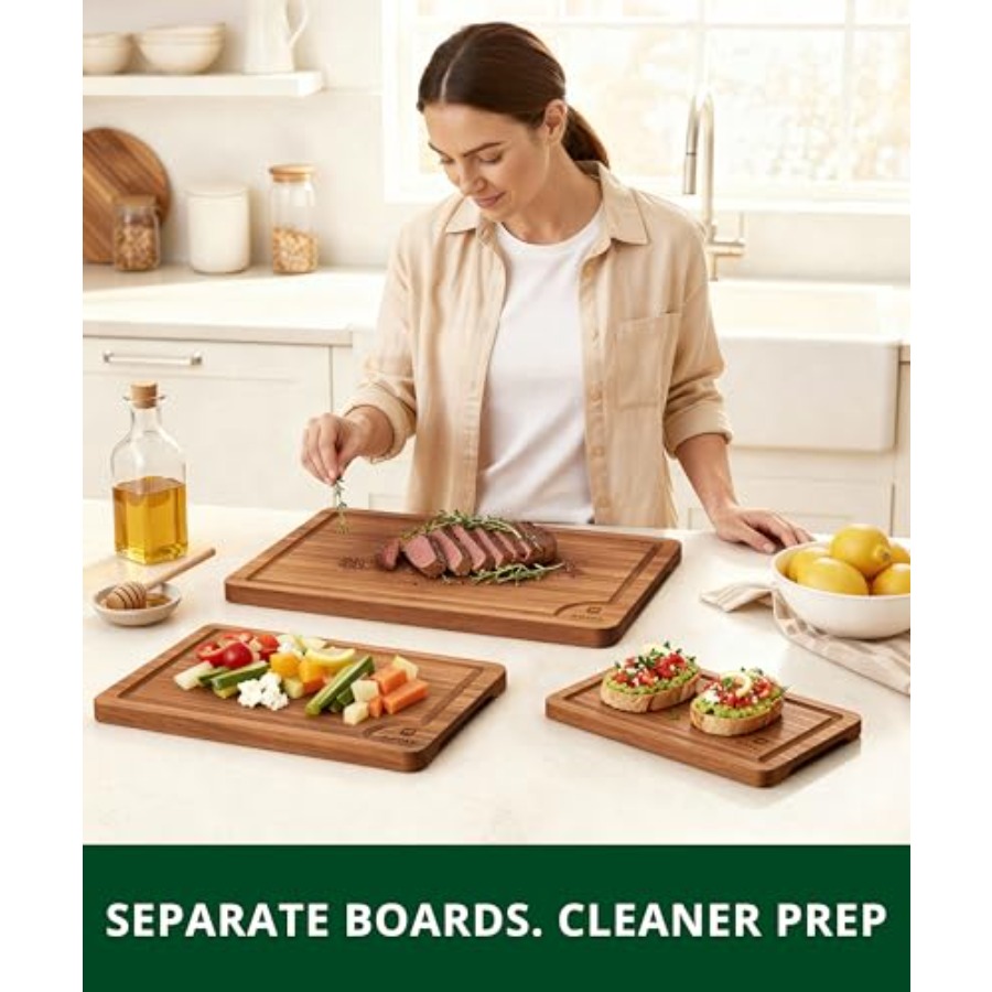 Wooden Cutting Boards for Kitc - Meal Prep Juice 评论和价格