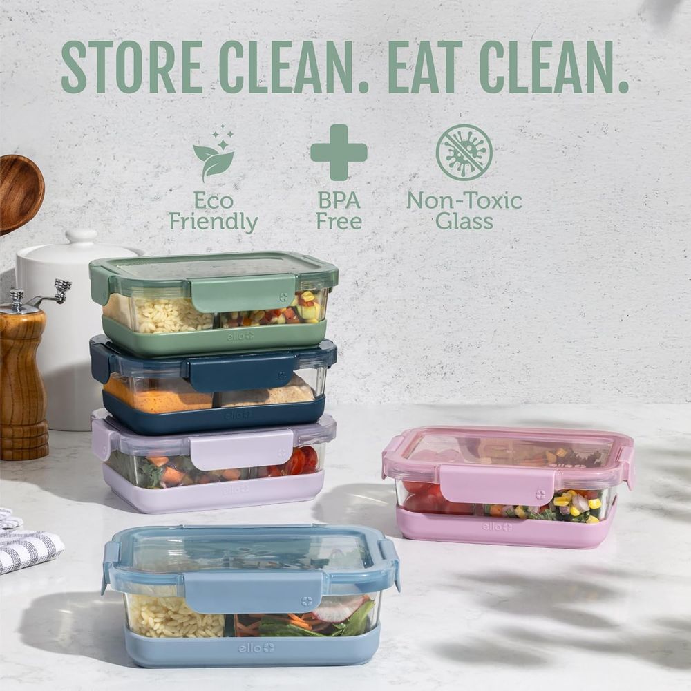 Refresh 3.4 Cup Divided Meal P - Glass Container Set 评论和价格
