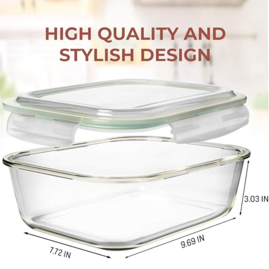 10 Cups/ 80 Oz 4 Pc Set of 2 G - Glass Container Set 评论和价格