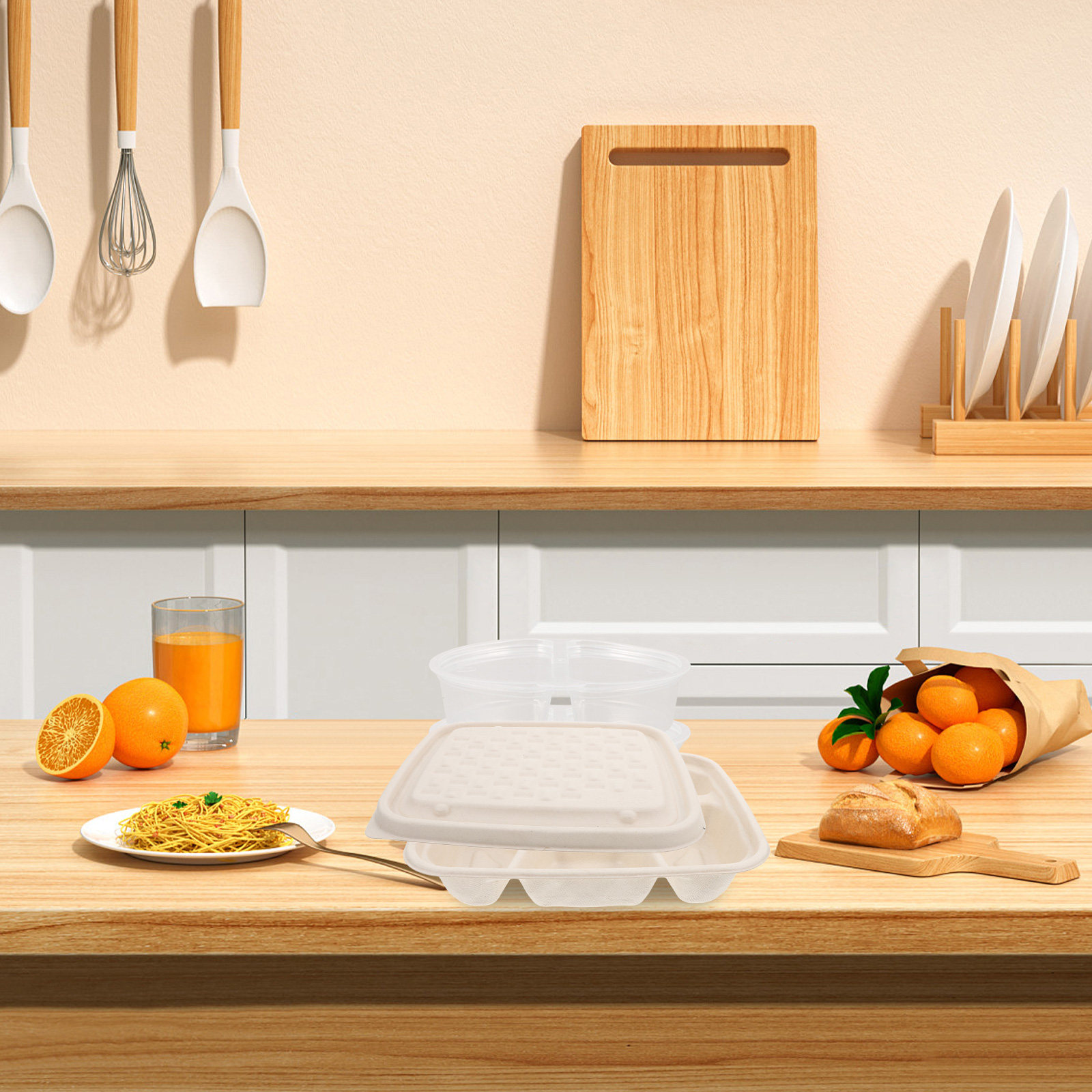10Pcs Disposable Divided Food  - Meal Prep Restaurant 评论和价格