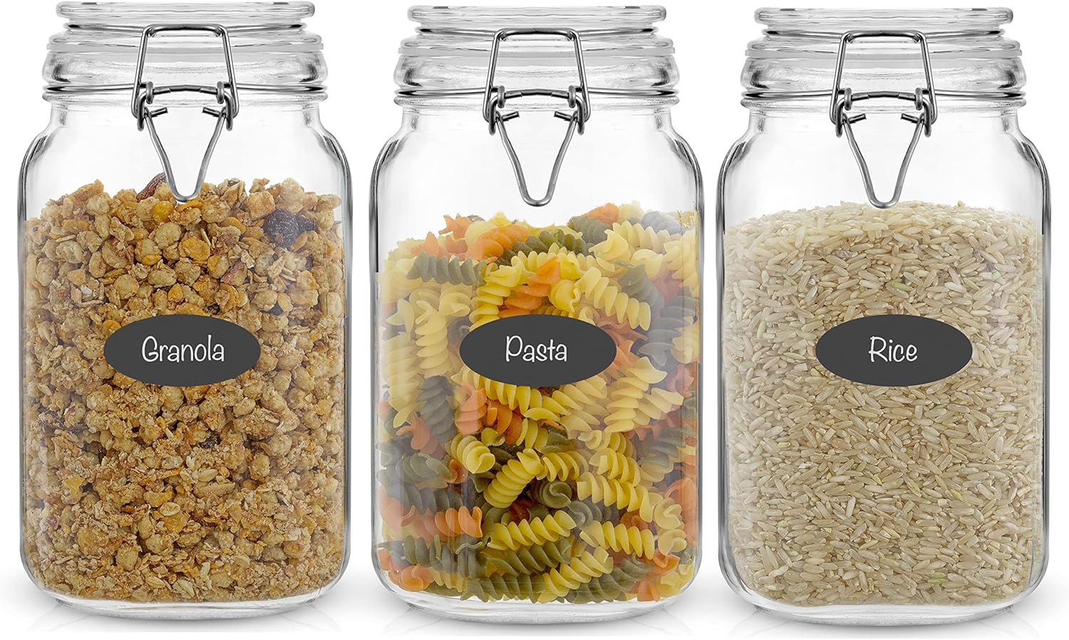 Airtight Glass Jars with Lids  - Glass Container Set 评论和价格
