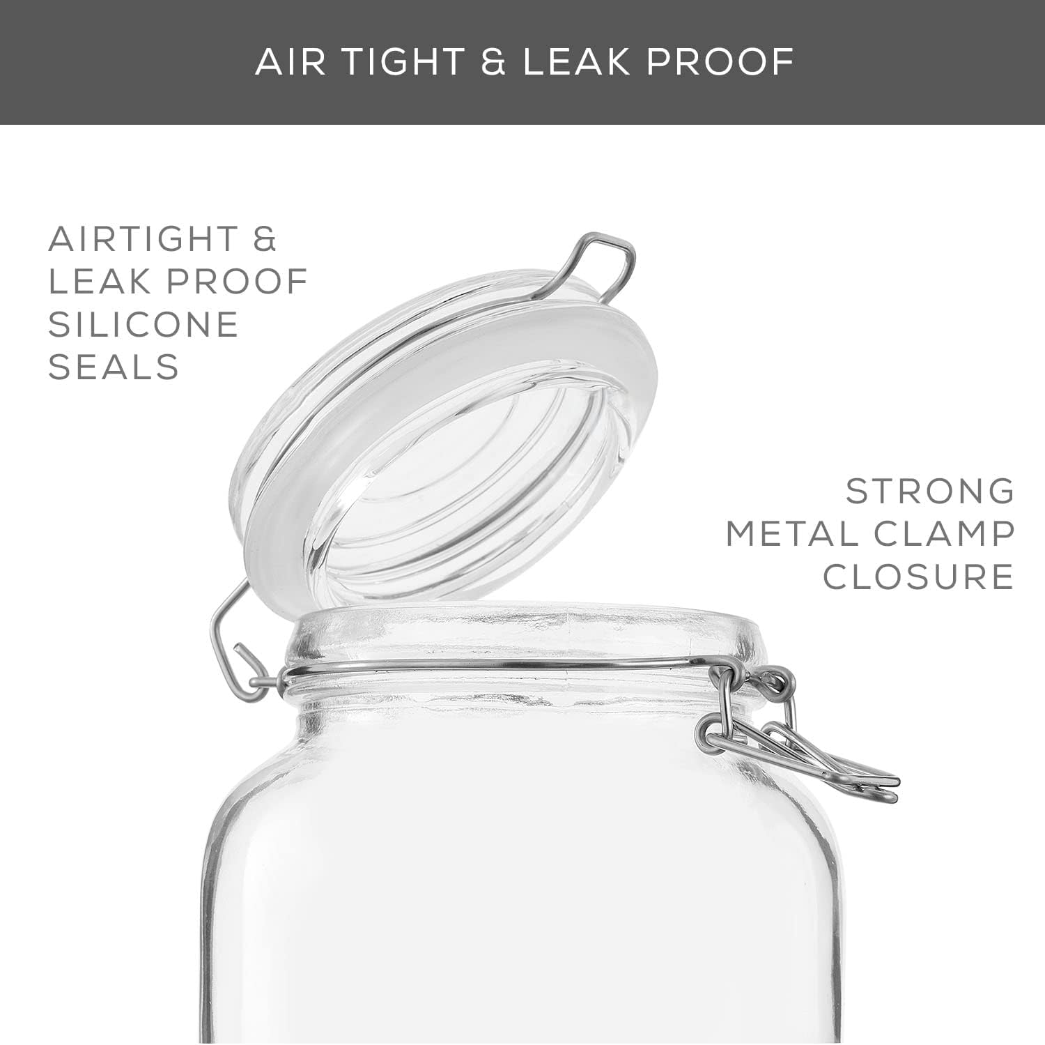 Airtight Glass Jars with Lids  - Glass Container Set 评论和价格