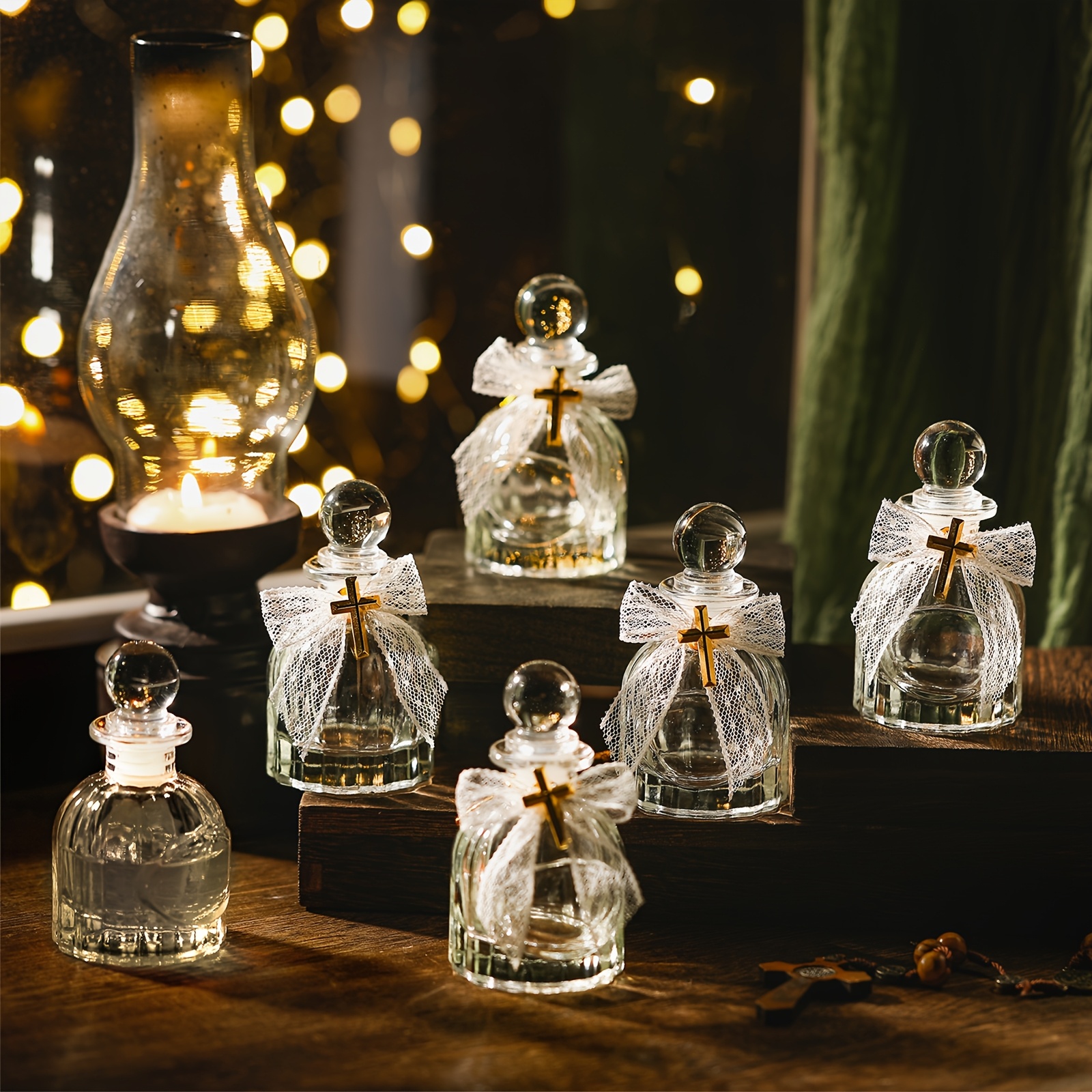 Holy Water Bottles Catholic Bu - Glass Container Set 评论和价格