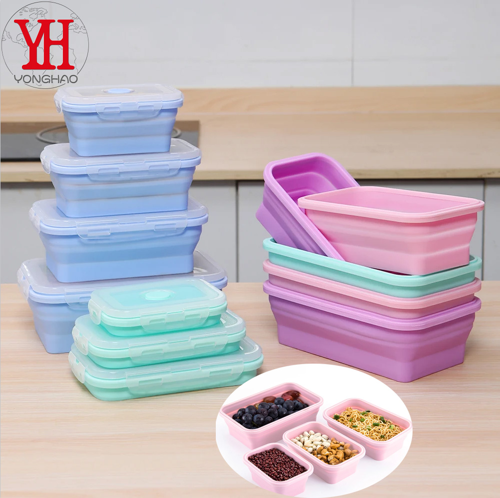 4pcs/set Silicone Rectangle Lu - Meal Prep Tupperware 评论和价格