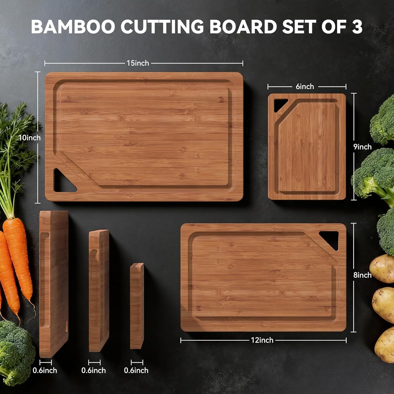 Bamboo Cutting Boards For Kitc - Meal Prep Juice 评论和价格