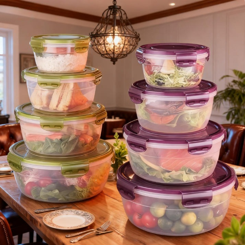 8-Piece Stackable Food Storage - Meal Prep Tupperware 评论和价格