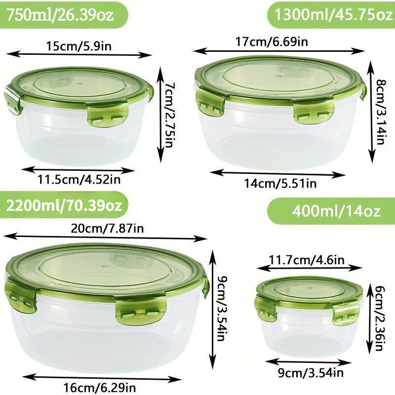 8-Piece Stackable Food Storage - Meal Prep Tupperware 评论和价格