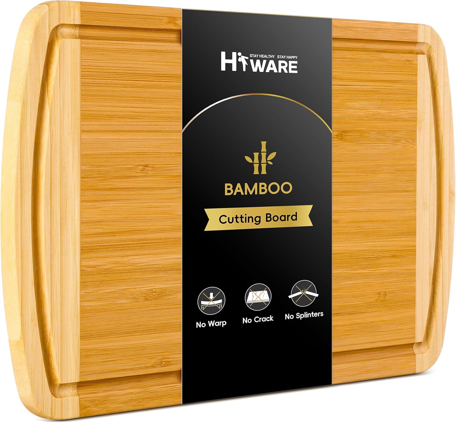 Large Bamboo Cutting Board for - Meal Prep Juice 评论和价格