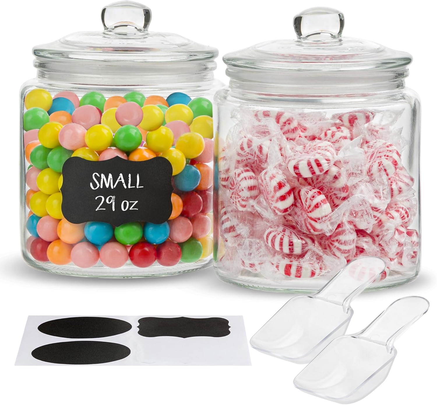 Glass Storage Jars with Lids - - Glass Container Set 评论和价格
