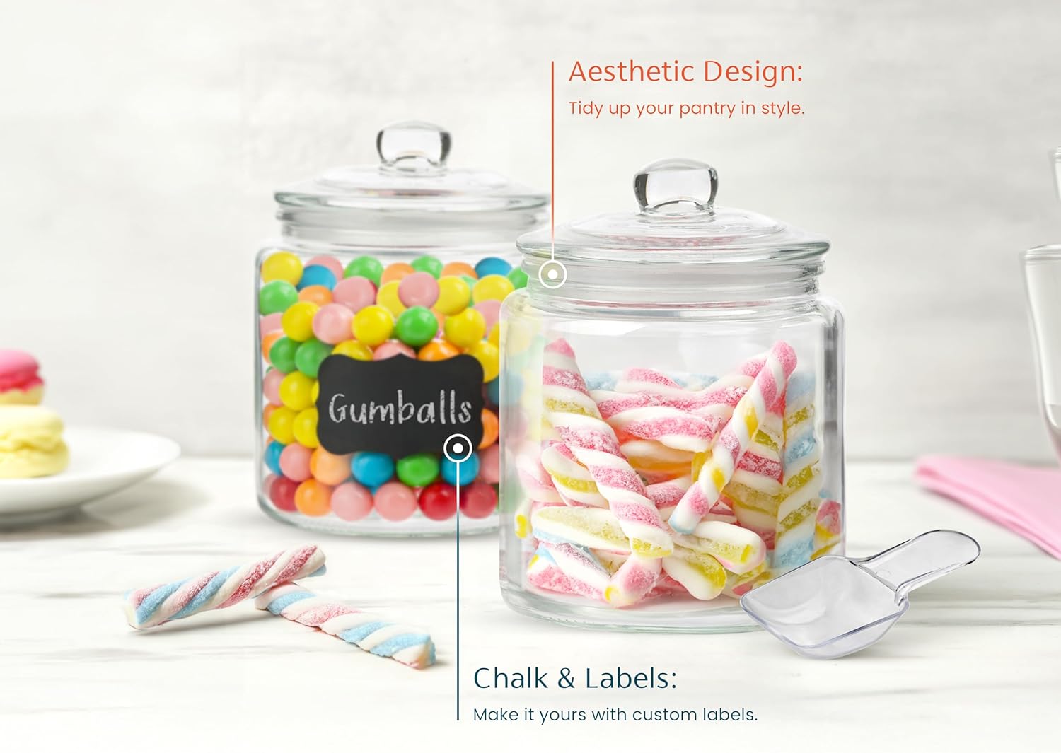 Glass Storage Jars with Lids - - Glass Container Set 评论和价格