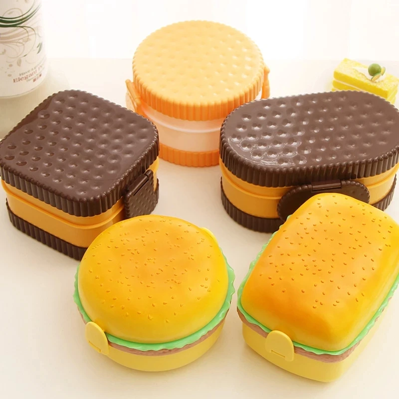 Hamburger Lunch Box Double Tie - Meal Prep Tupperware 评论和价格