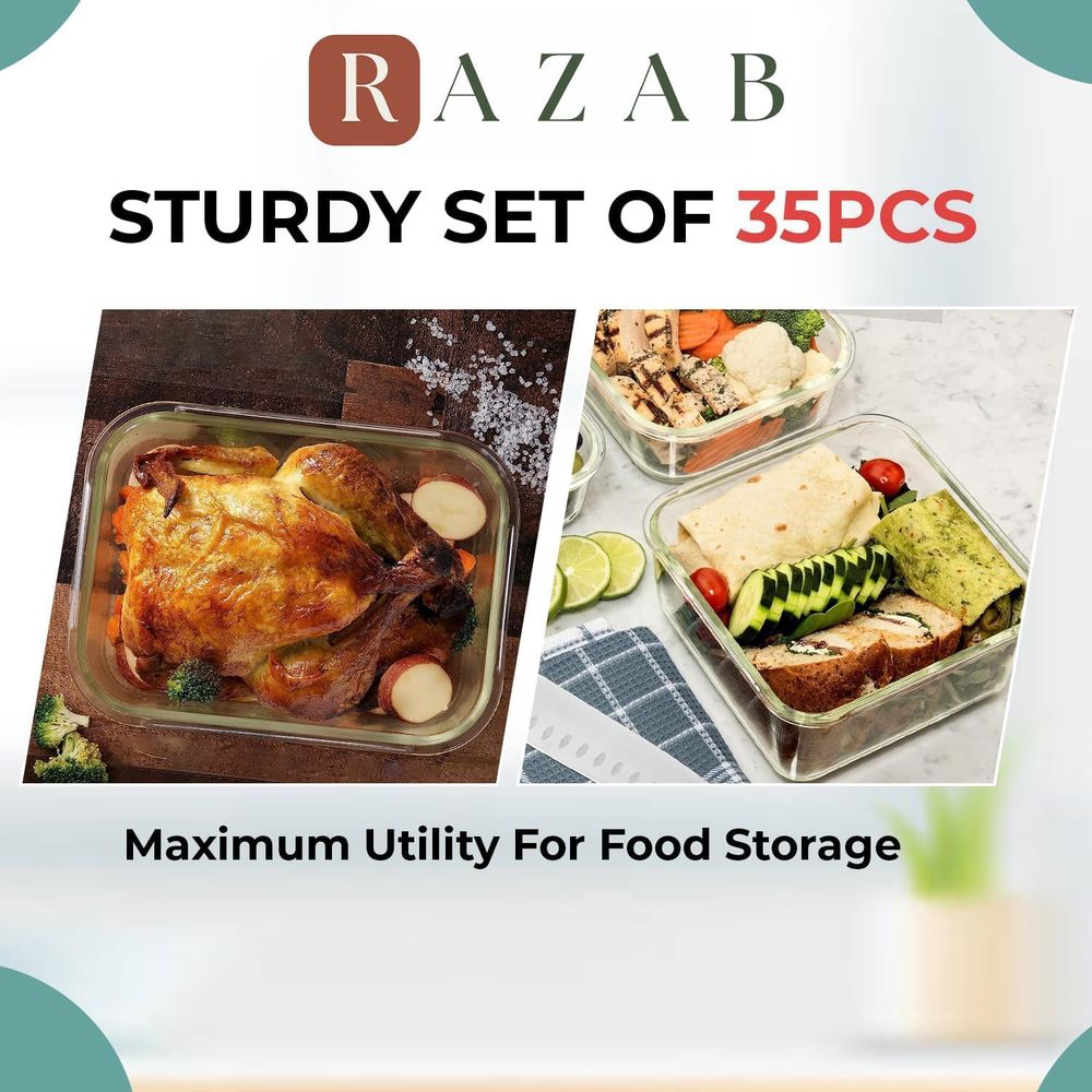 Pc Set Glass Food Storage Cont - Glass Container Set 评论和价格