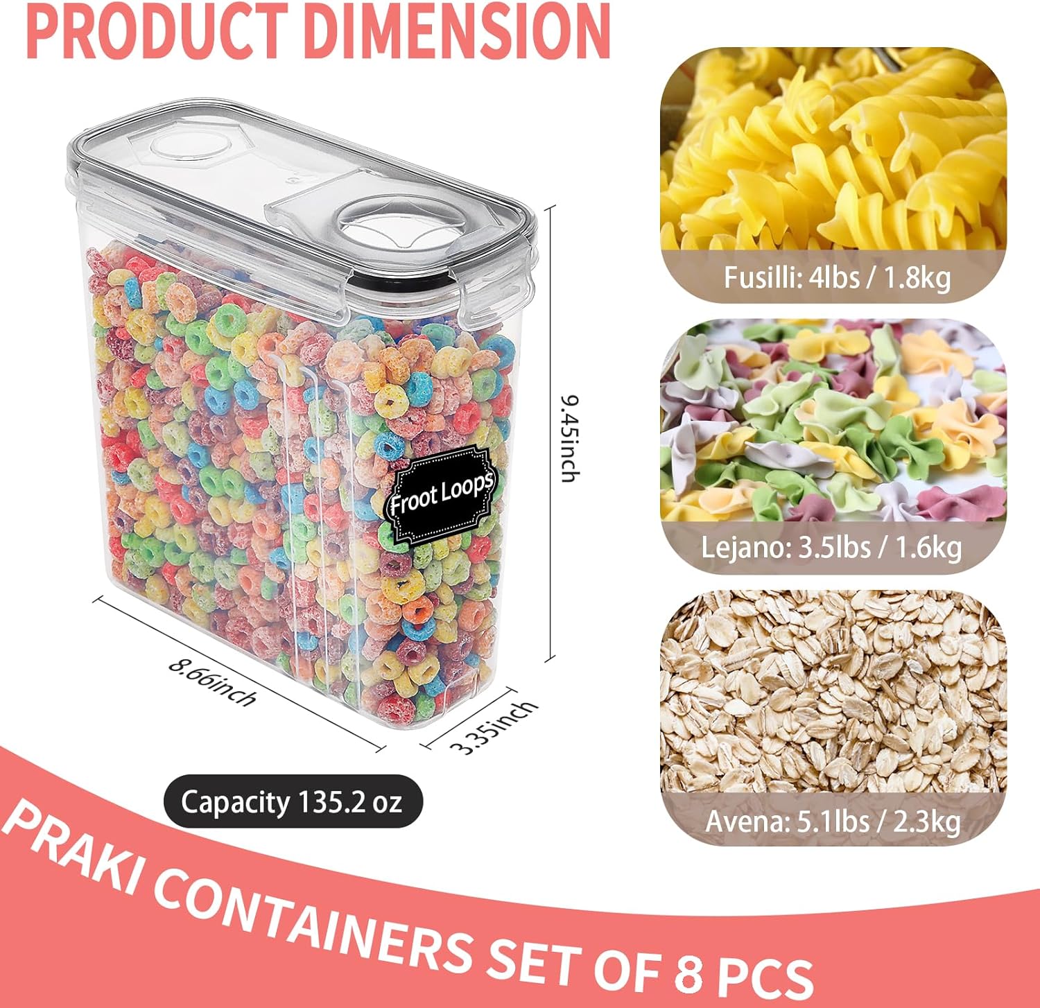 8-Piece Airtight Food Storage  - Glass Container Set 评论和价格