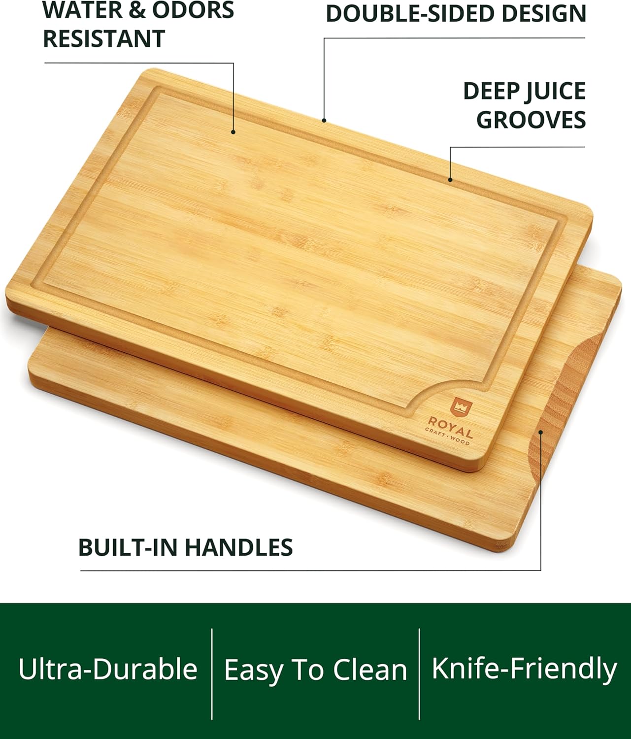 Bamboo Cutting Board for Kitch - Meal Prep Juice 评论和价格