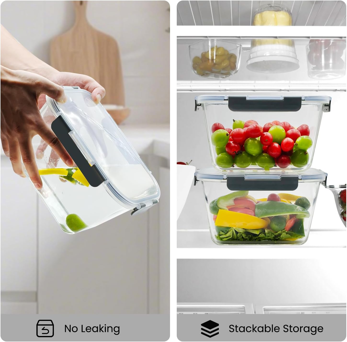 Large Glass Storage Containers - Meal Prep Chicken 评论和价格