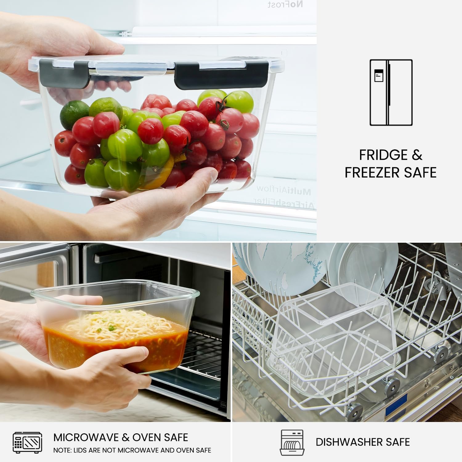 Large Glass Storage Containers - Meal Prep Chicken 评论和价格