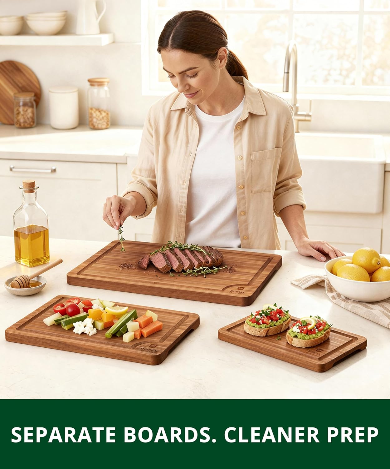 Wooden Cutting Boards for Kitc - Meal Prep Juice 评论和价格
