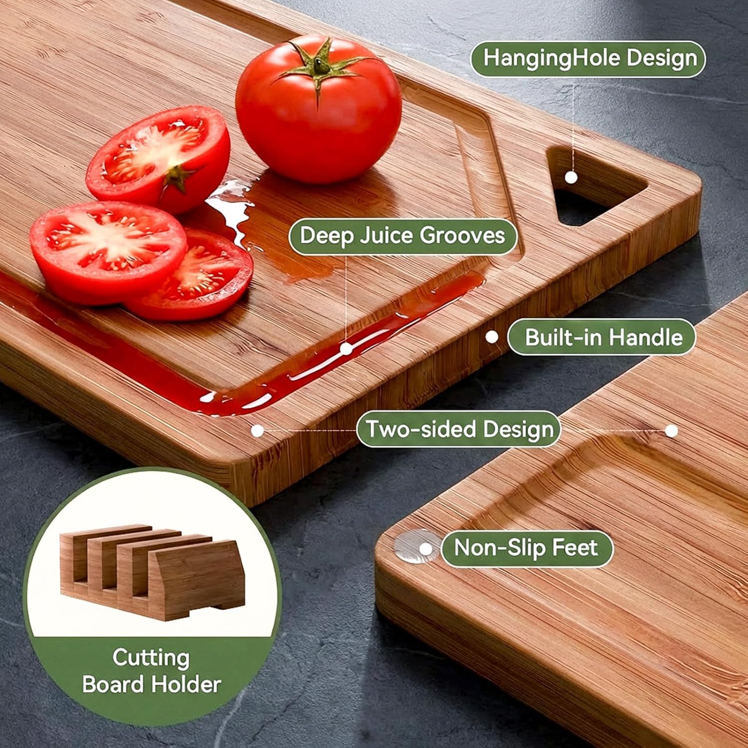 Bamboo Cutting Boards for Kitc - Meal Prep Juice 评论和价格
